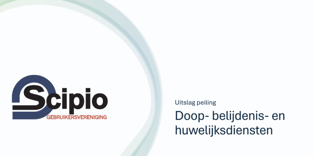 Resultaten peiling Scipio-Gebruikersvereniging: inzicht in registratie bij doop-, belijdenis- en huwelijksdiensten